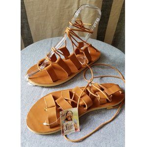 Caramel Wrap Sandals